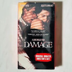 Damage - VHS - Sealed / Watermark - Unrated Director's Cut - Jeremy Irons - ME