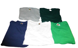 5 New old Fruit of the Loom Best XXL t shirt lot dark green white grey blue