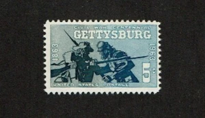 1961-5 U.S Commem CIVIL WAR CENTENNIAL-GETTYSBURG 4c Sc#1180 M/NH/OG GEM! - Picture 1 of 1