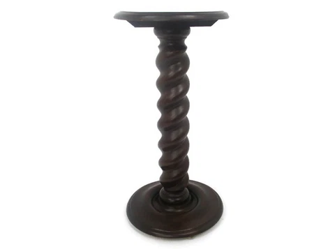 L Hand Carved Ornate Wood  Barley Twist Pedestal  Table Bonsai  Plant Stand Cover