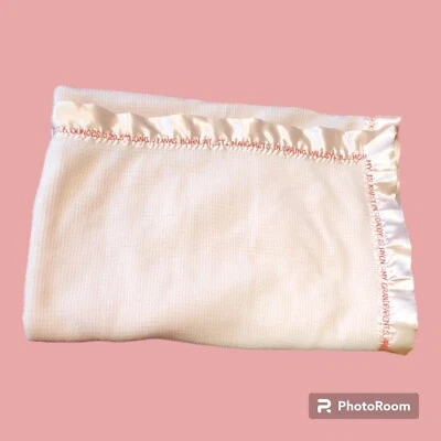 Manta térmica para bebé Bright Future rosa gofre con ribete satinado Mara personalizada Foto 1 de 4