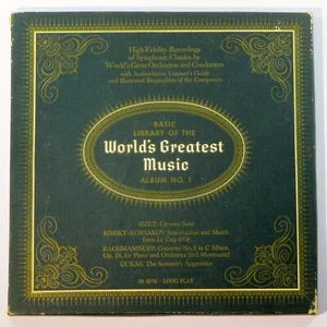 Basic Library Of The World's Greatest Music Album No. 1 [Unknown Binding] - Picture 1 of 1