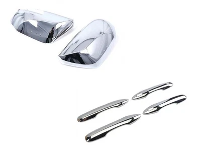 Tampa de maçaneta cromada 4 portas + tampa de espelho lateral para 2018-2025 TOYOTA CAMRY - Imagem 1 de 3