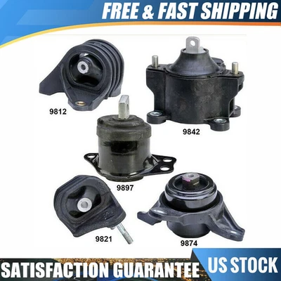 发动机马达和汽车变速器安装 5 件套适用于本田雅阁 13-17 2.4L — 第 1/4 张图片