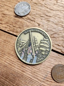 Used / Sept 11 / Lest We Forget / Challenge Coin - Picture 1 of 2