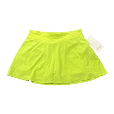 Falda de tenis ligera de tiro alto Lululemon para mujer 10 falda amarilla neón LW8AK7S Foto 1 de 4