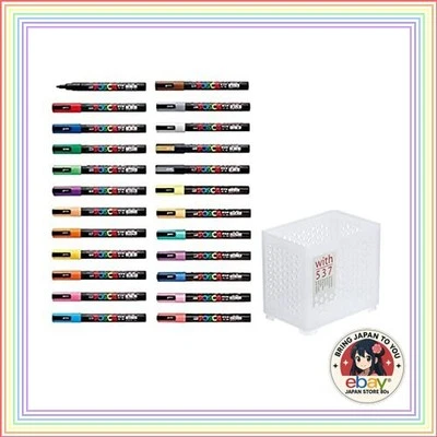 Lápiz Mitsubishi uni Posca Marcador a Base de Agua Punta Redonda Fina Juego de 24 Colores Foto 1 de 4