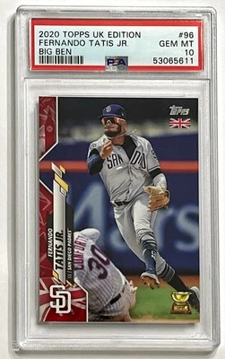 2020 Topps UK Fernando Tatis Jr #96 BIG BEN SP /99 PSA 10 Padres Pop 2 - Image 1 of 2