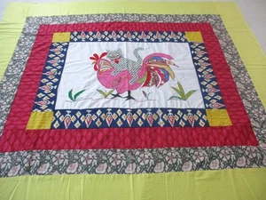 Handarbeit Maschine Nähen Baumwolle Patchwork, Applikation 42"x 48" Quilt Top. - Bild 1 von 24