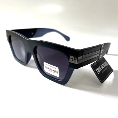 Новый оригинальный истинная религия квадратные солнцезащитные очки матовый синий ацетат логотип классический - Изображение 1 из 4