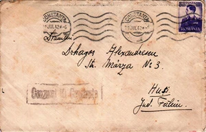 Romania, 1942, WWII Military Censored Cover & Letter, Constanta stamps - Picture 1 of 5