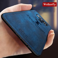 For Samsung Note 9 8 S8 S9 Plus Case Deer Cloth Silicone Protective Back Cover