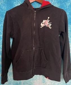 Boys Youth Nike Air Jordan Hoodie Sweat Shirt Large Zip Up - Picture 1 of 4