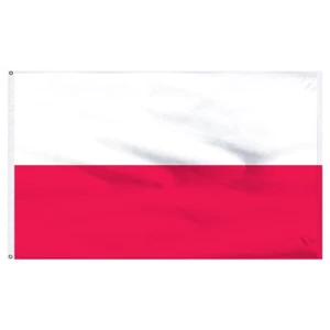 5'x8' Poland Polish Plain Polska Flag 5x8 Foot Flag Banner Large - Picture 1 of 4