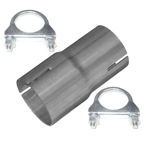 Rohr Reduzierstück von 45mm auf 50mm Auspuff Adapter 2 Schellen Reduzierrohr a* - Bild 1 von 1