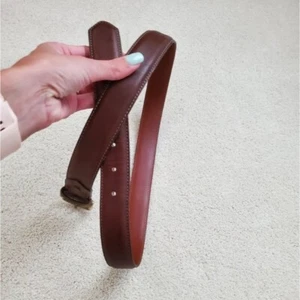 Coach Men's Mahogany Brown Leather Belt with Brass Buckle 36" - Picture 1 of 12