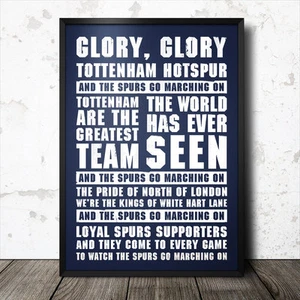 Tottenham Hotspur Spurs football song lyrics poster chant - Picture 1 of 1