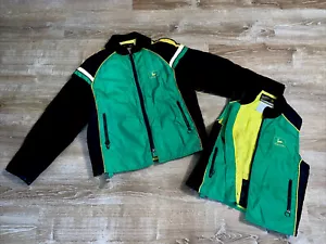 Vintage 1980er SCHNEEMOBIL SKIJACKE & Weste JOHN DEERE Herren Medium BODYGUARD - Bild 1 von 24