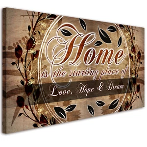 Home Canvas Inspirational Motto Family Canvas Wall Art Paintings for Room Decor - Picture 1 of 6