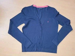 MARC O'POLO feine Strickjacke/Cardigan Gr.S Marine Viskosemix Logo-Stickerei TOP - Bild 1 von 6
