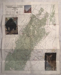 Sportsman’s Guide To Geo Washington National Forest Map 1972 18”x23” Virginia - Picture 1 of 4