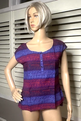 Camisa PATAGONIA tamanho 4 sedum henley tamanho 4 linda blusa colorida - Imagem 1 de 4