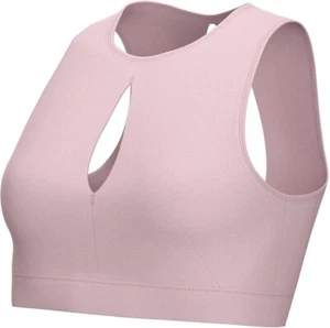 Nike Women`s Dri-FIT Swoosh High-Neck Keyhole Medium-Support Sports Bra Size S - Picture 1 of 7