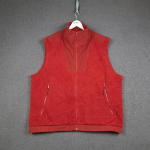 ORVIS Gilet Jacket Mens XL Red Fleece Vest Full Zip Pockets Hunting Outdoor - Picture 1 of 11