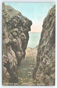 Postcard Swampscott Massachusetts Cliff Chasm Nahant in Distance c1913 - Picture 1 of 2