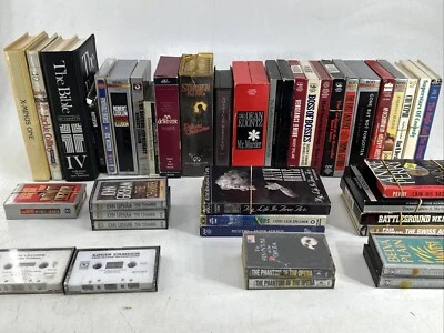 LOT OF CASSETTE books on tape mixed lot Stephen King, John Grisham, Dean Koontz - Image 1 of 4
