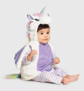 Hyde & Eek Boutique Baby Plush Unicorn Halloween Costume Vest, White/ Purple,... - Picture 1 of 9