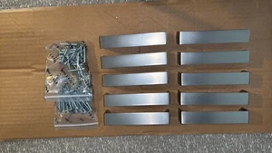 Wide Flat Modern Pulls Kitchen Cabinet Handles  10 pk w/ Screws   Brushed Nickel - Picture 1 of 6