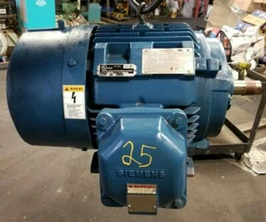 SIEMENS 25 HP ELECTRIC AC MOTOR 460 VAC 3525 RPM 284TS FRAME 3 PH 1-7/8" SHAFT - Picture 1 of 7