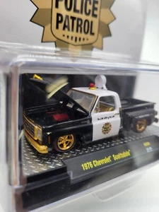 M2 Machines '76 Custom Chevy Scottsdale CHASE Police Patrol Truck 1:64th Diecast - Picture 1 of 9
