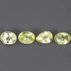 3.705 CT UNIQUE DAZZLING UNUSUAL YELLOW 100% NATURAL UNHEATED BERYL 4 PC - Picture 1 of 4