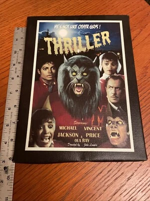 Michael Jackson Thriller Poster Printed on Canvas 7 x 9 - Image 1 of 4