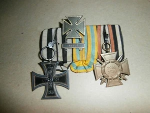 3 Vintage German 1813 1914 Iron Cross Rifle 1918 Hindenburg Military Medals - Picture 1 of 9