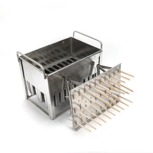 30pc Stainless Steel Molds Pop Lolly Popsicle Ice Cream Stick Holder Mold Stick - Picture 1 of 15