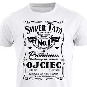 Super Tata Koszulka polnisches Vater T-Shirt Polska Prezent dla Taty Dzien Ojca POLEN - Bild 1 von 17