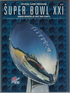 1987 SUPER BOWL XXI OFFICIAL PROGRAM NY GIANTS VS DENVER BRONCOS EXCELLENT COND - Bild 1 von 6