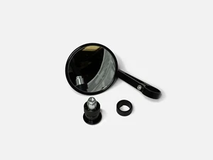 Street Scrambler 900 - TEC E-Marked Clamp-on Round Bar End Mirrors - Black - Picture 1 of 5