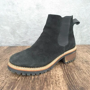 Bertuchi Chelsea Boot 39 8 Negro Gamuza Cuero Pull On Side Gore Gruesa Taco Suela - Imagen 1 de 14