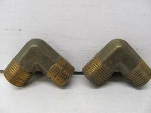 LOT OF 2 TYLOK MALE 90 DEGREE BRASS ELBOWS 11/16 X 11/16 THREADED NEW(OTHER) - Picture 1 of 3