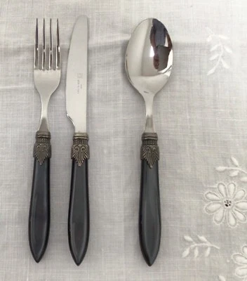 KOM Amsterdam Murano, Gedeck, Messer, Gabel, Löffel, Anthrazit, Neu! - Bild 1 von 3