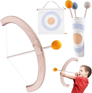 Pfeil Und Bogen Für Kinder, Bogenschießen Set Mit 3 Pfeilen & Zielscheibe, Kinde - Bild 1 von 7