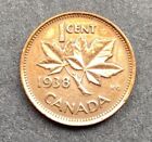 Pièce canadienne de 1 cent 1938 - Roi George VI avec ET IND:IMP : - Excellent