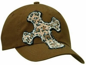 Blazin Roxx Womens Cross Overlay Crystal Adjustable Hat (Brown, One Size) - Picture 1 of 1