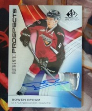 2019-20 Upper Deck CHL SP Game Used Bowen Byram Authentic Prospects Auto