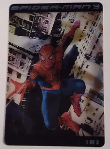 2007 Marvel Kraft Handi-Snack Spider-Man 3 carta #1 lenticolare - Foto 1 di 3