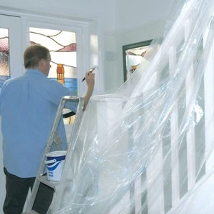 6 X DUST SHEET POLYTHENE PLASTIC STRONG 12ft x 9ft / 3.50m x 2.60m approx - Picture 1 of 1